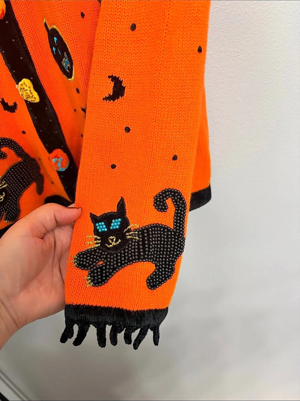 Vintage Rare Berek 2 by Takako Sakon Halloween Cardigan Sweater size M - Picture 4 of 10